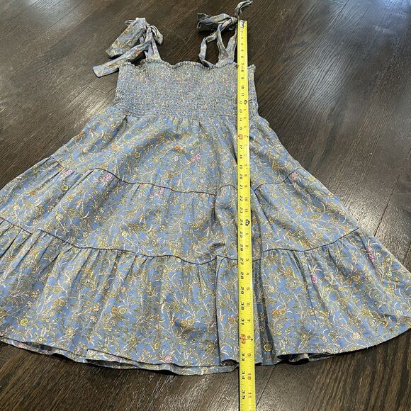 XIRENA Lori Floral Lightweight Smocked Mini Dress Women’s Small Blue Tiered - Picture 7 of 9